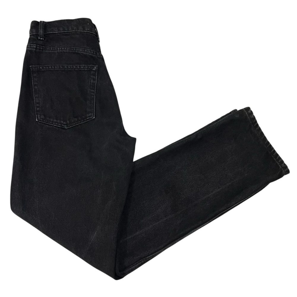 Reformation Black Seattle High Rise Button Fly Straight Leg Denim Jeans Women 26 - Picture 8 of 11